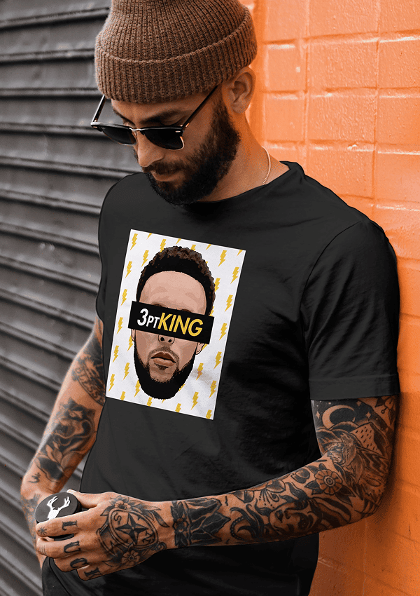 Personne portant le t-shirt DearBBall 3 points king